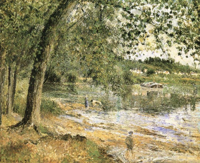 Camille Pissarro Scenic shore oil painting image